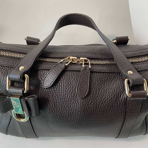 Gucci Leather Handbag Dark Brown Authentic - Picture 4 of 16